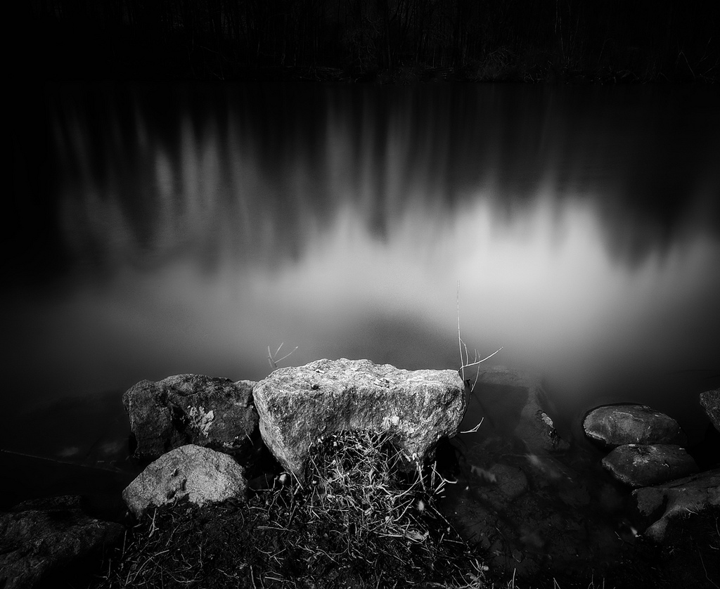 Stone in black and white